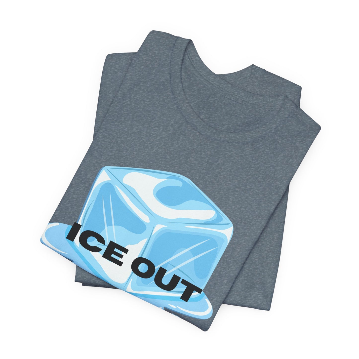 Ice Out Tee — Graphic Ice Cube Shirt with "ICE OUT" Text