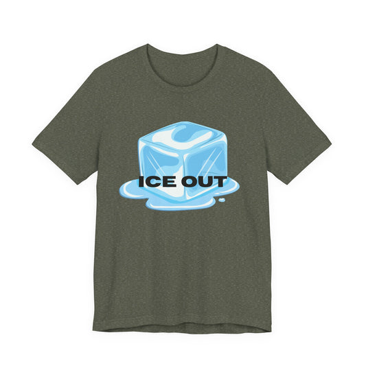 Ice Out Tee — Graphic Ice Cube Shirt with "ICE OUT" Text