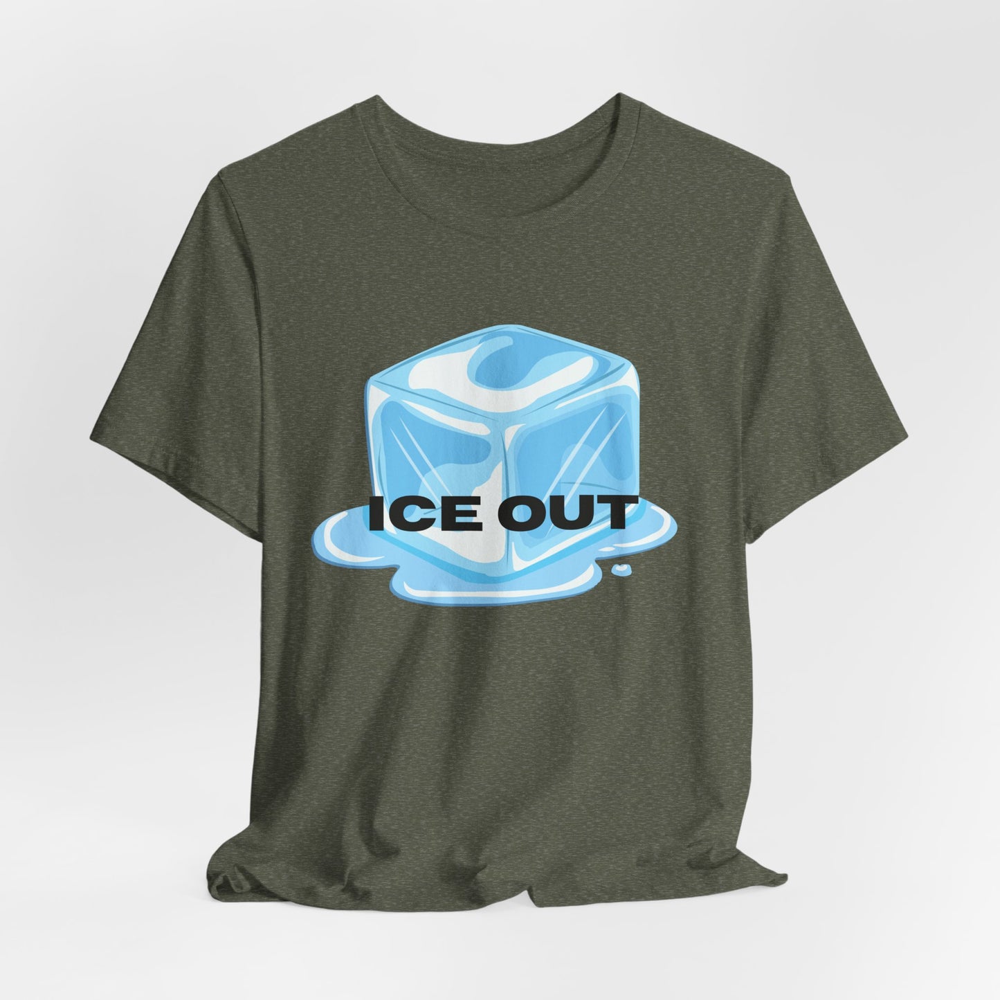 Ice Out Tee — Graphic Ice Cube Shirt with "ICE OUT" Text