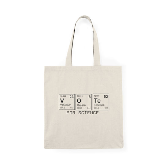 Vote for science Natural Tote Bag