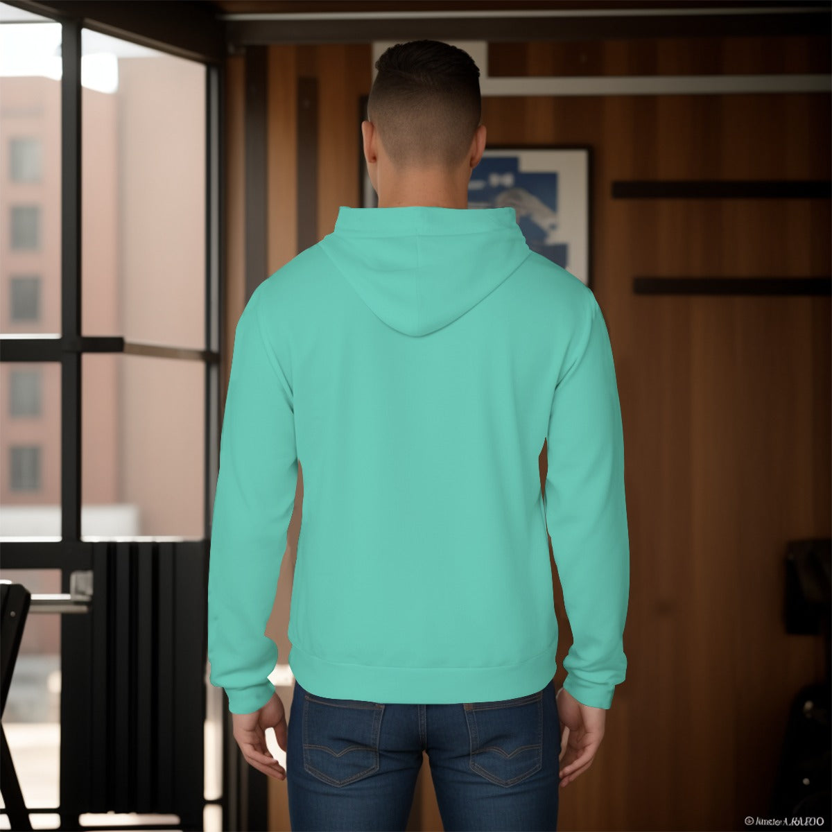 House Collection Protos Bear and Laurels All-Over Print  Pullover Hoodie