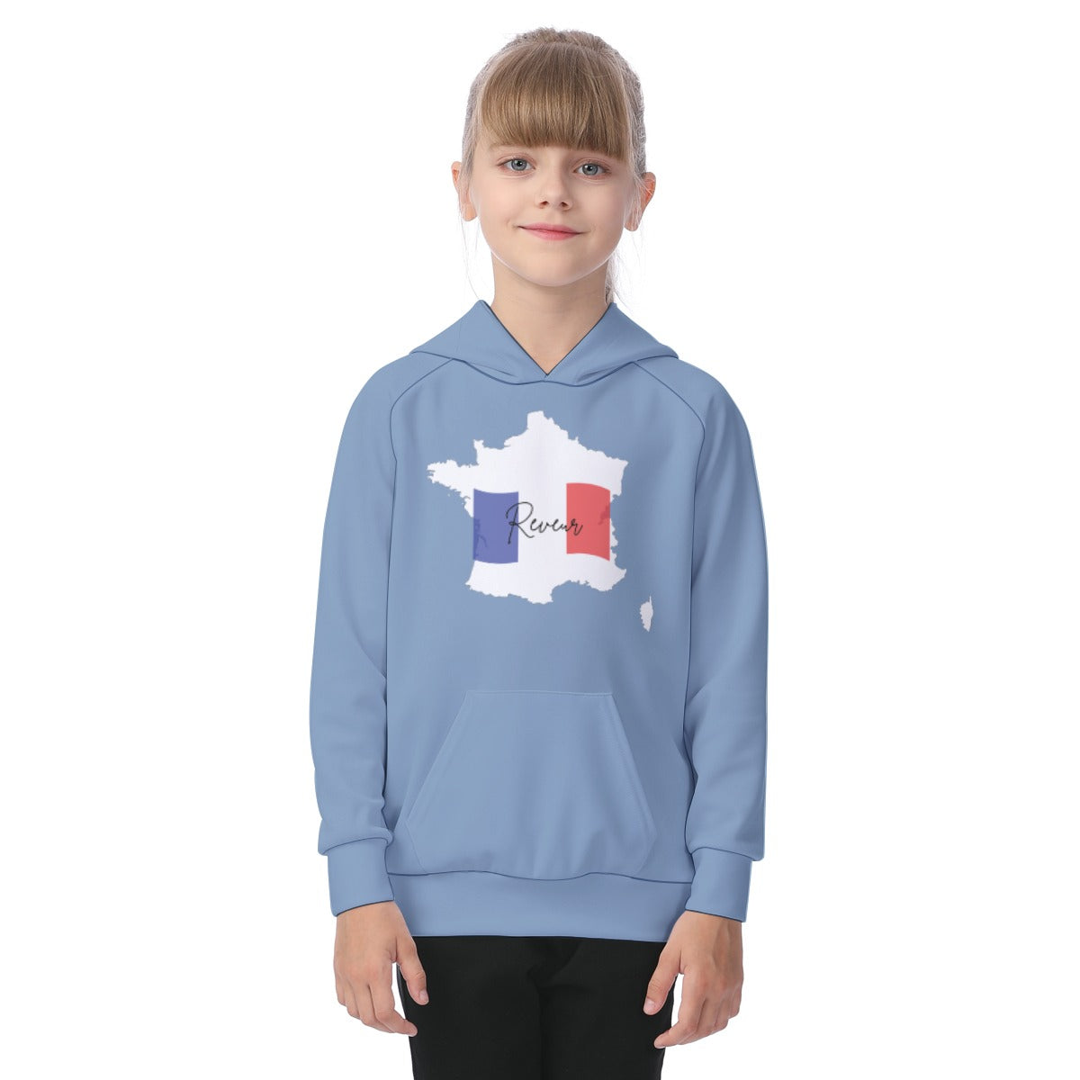 House Collection - Reveur - France -All-Over Print Kid's Raglan Pullover Hoodie