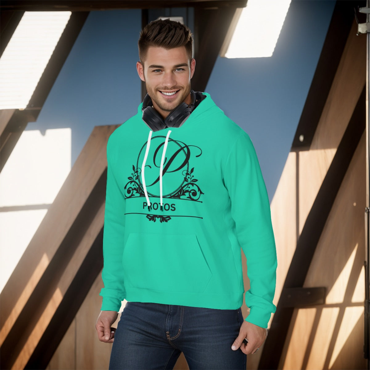 House Collection Protos All-Over Print Pullover Hoodie
