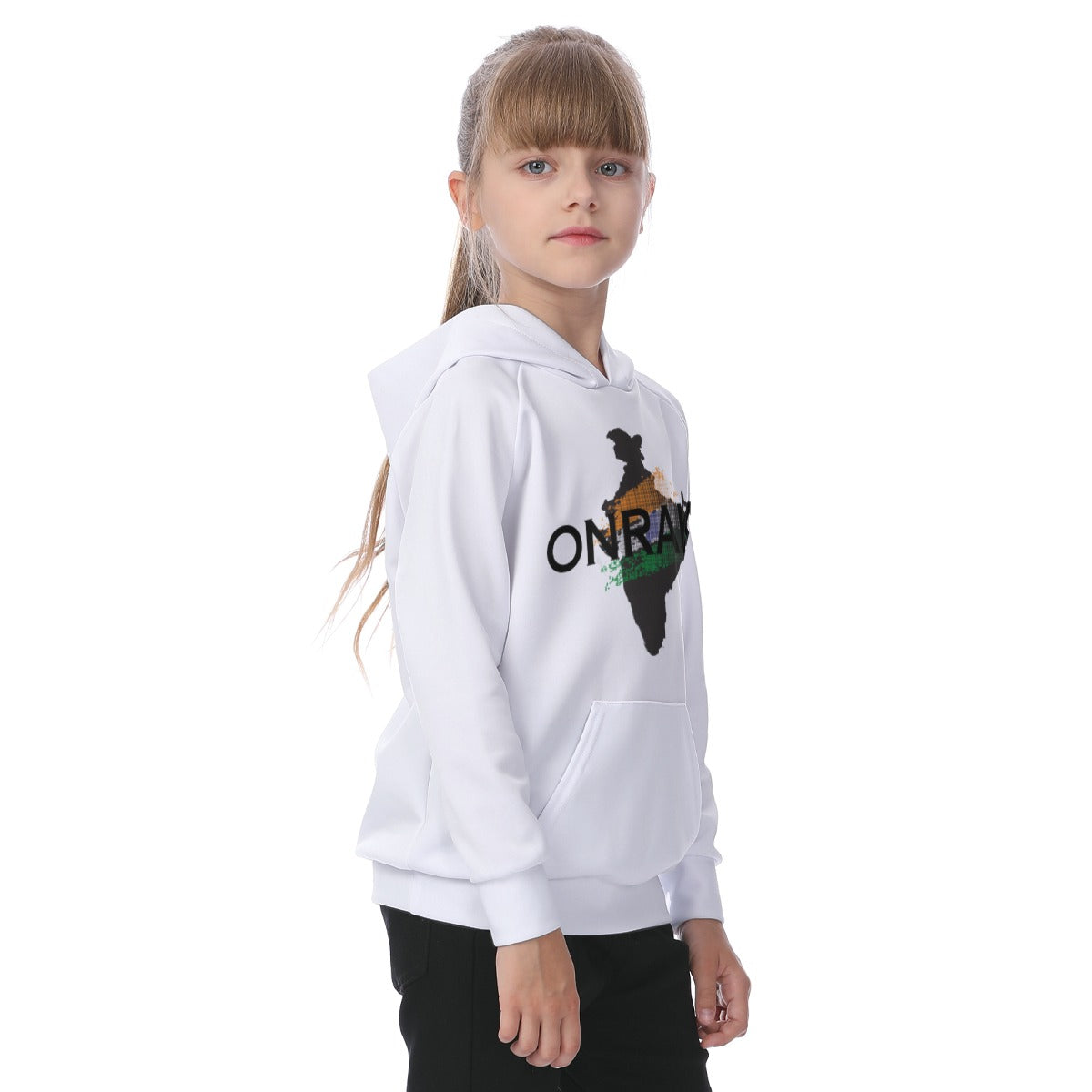House Collection - Onraka - India -All-Over Print Kid's Raglan Pullover Hoodie