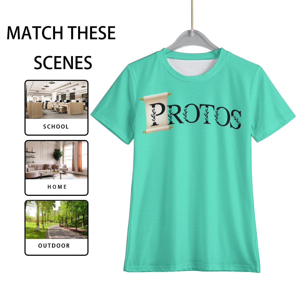 House Collection - Protos - All-Over Print Kid's T-Shirt Protos Scroll