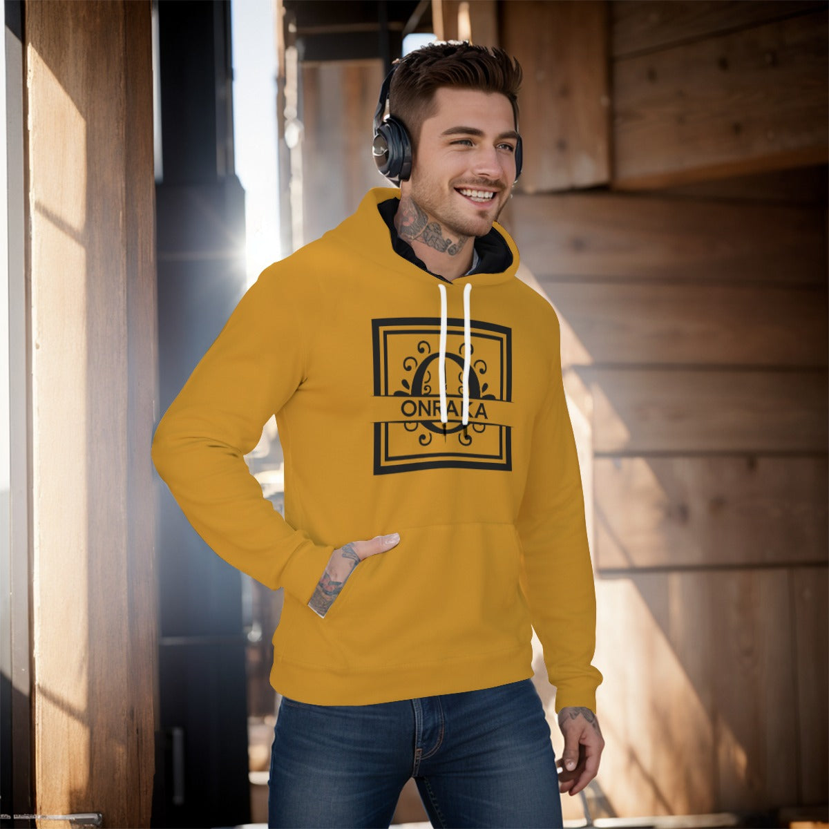 House Collection Onraka "O" All-Over Print Pullover Hoodie