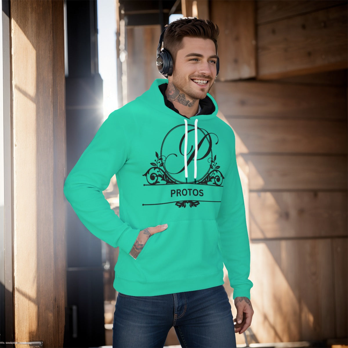 House Collection Protos All-Over Print Pullover Hoodie