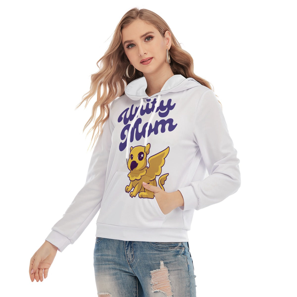 All-Over Print Women's Slim Pullover Hoodie