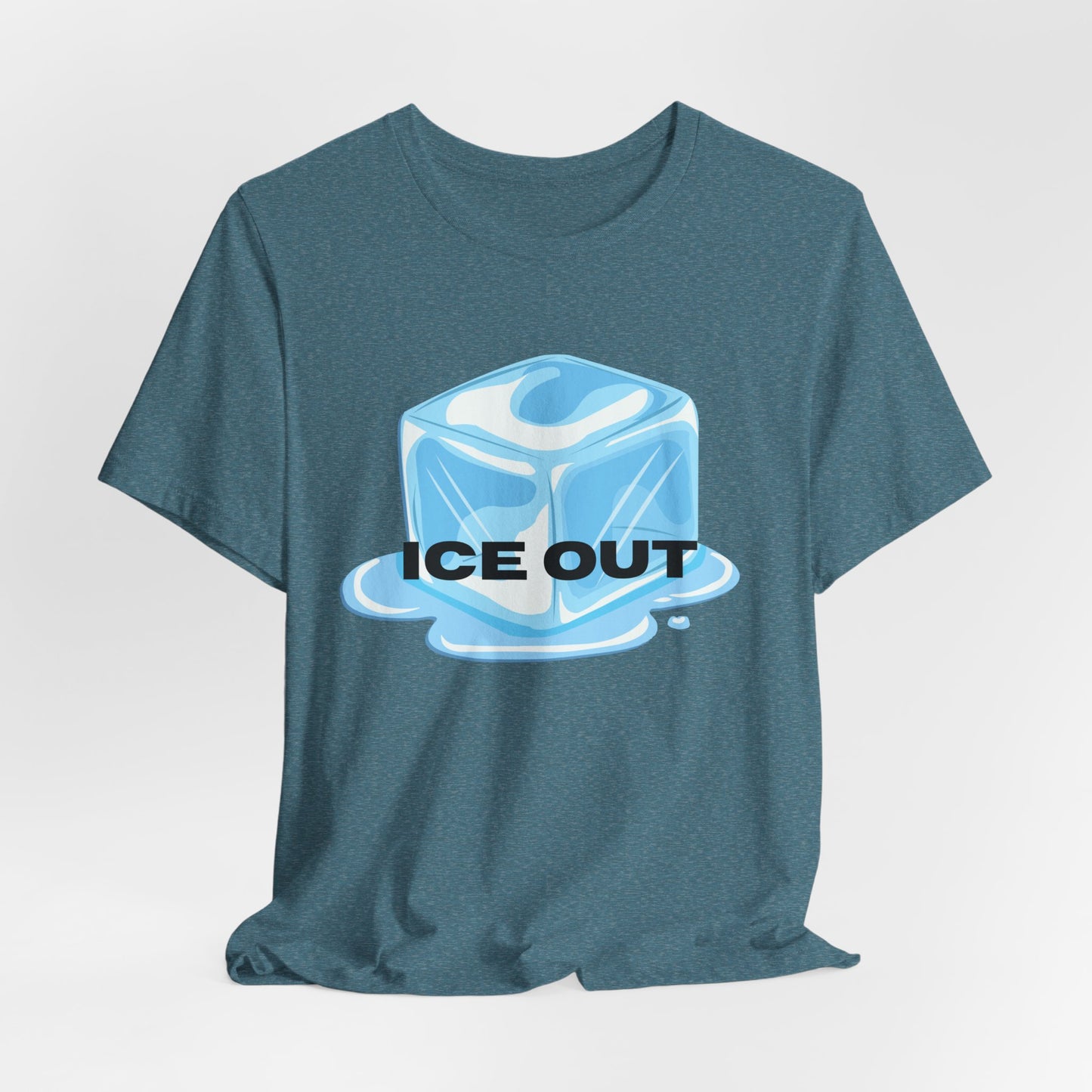 Ice Out Tee — Graphic Ice Cube Shirt with "ICE OUT" Text