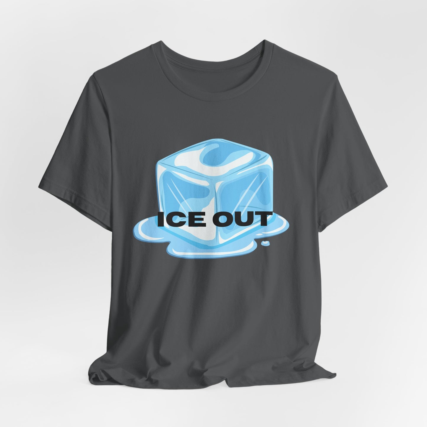 Ice Out Tee — Graphic Ice Cube Shirt with "ICE OUT" Text