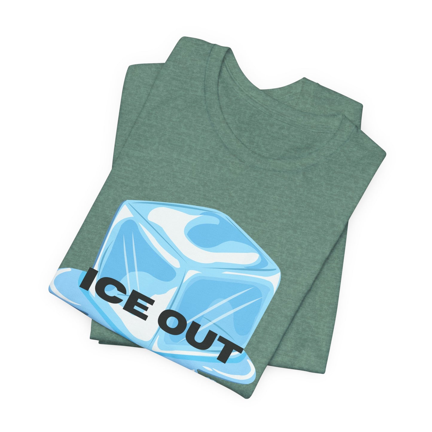 Ice Out Tee — Graphic Ice Cube Shirt with "ICE OUT" Text
